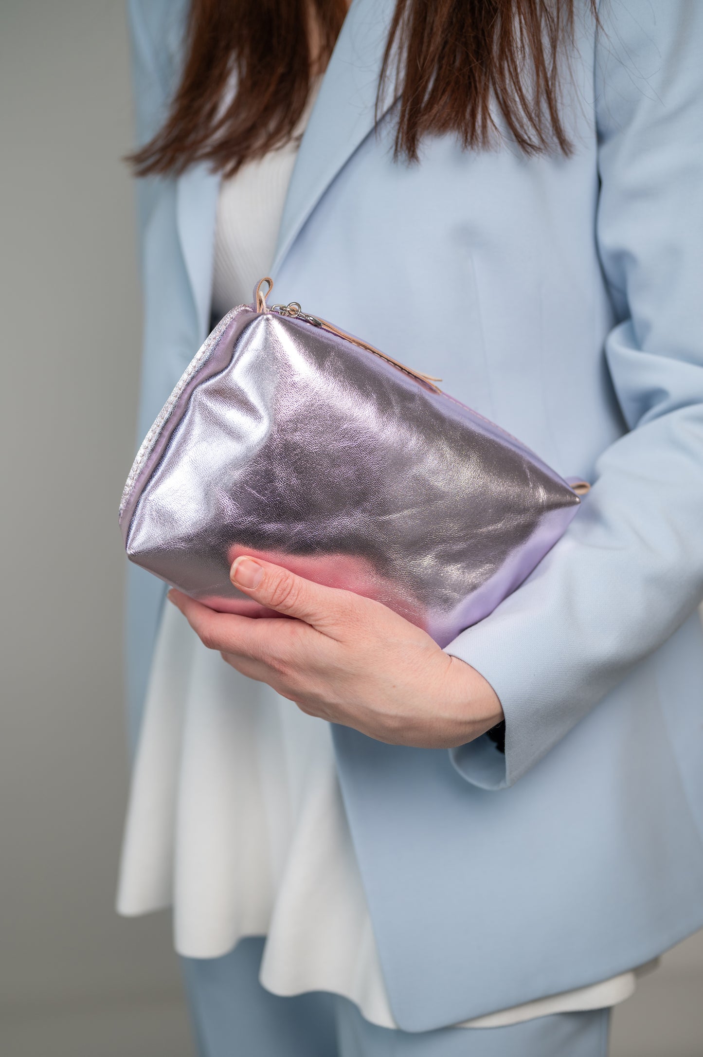 Cosmetic bag Silver pink