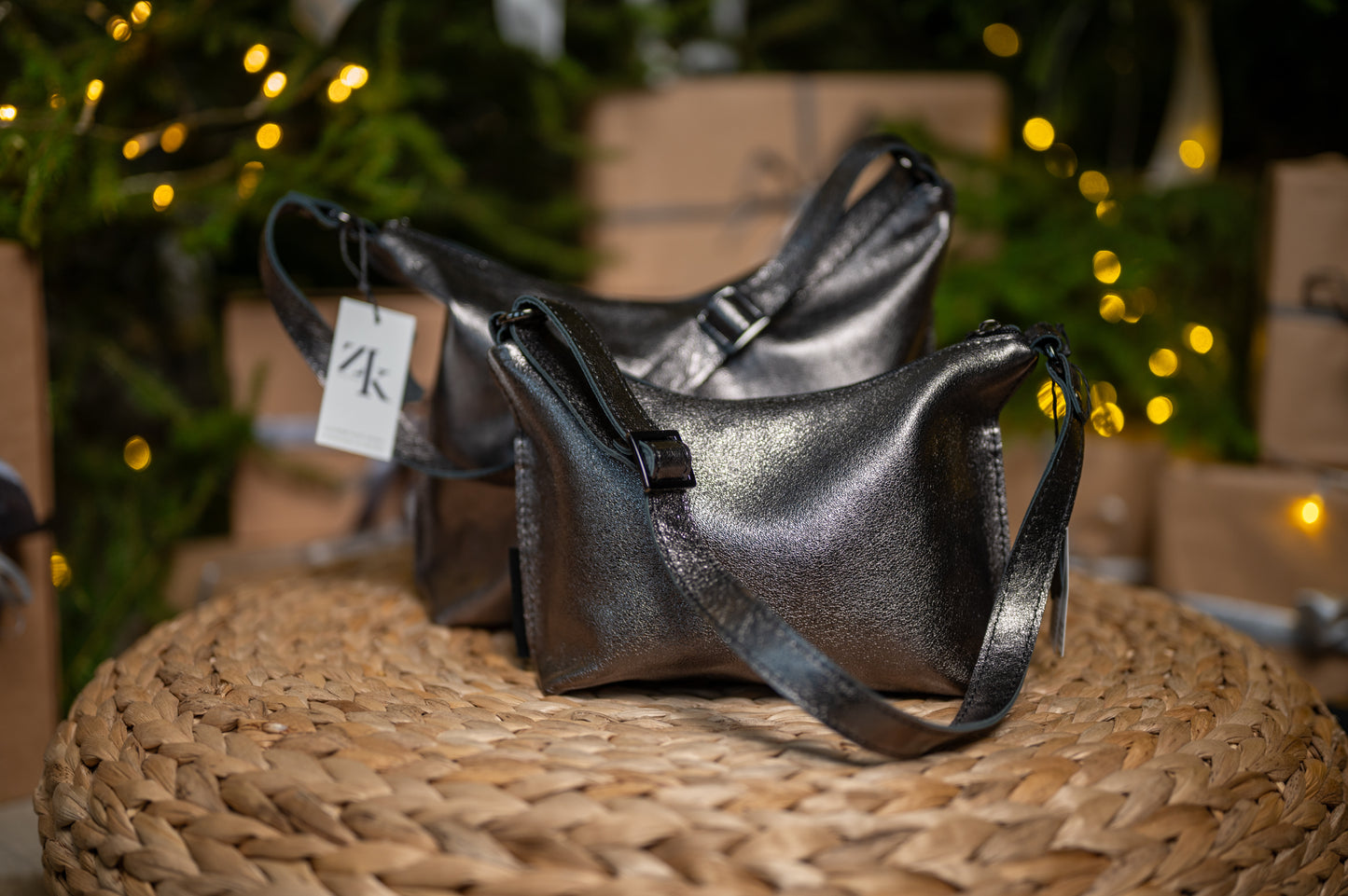 Hobo soma Melnā metālika Mazā