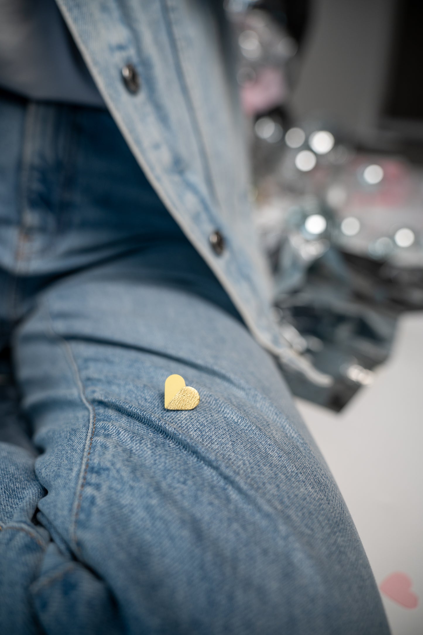 Heart earrings Yellow