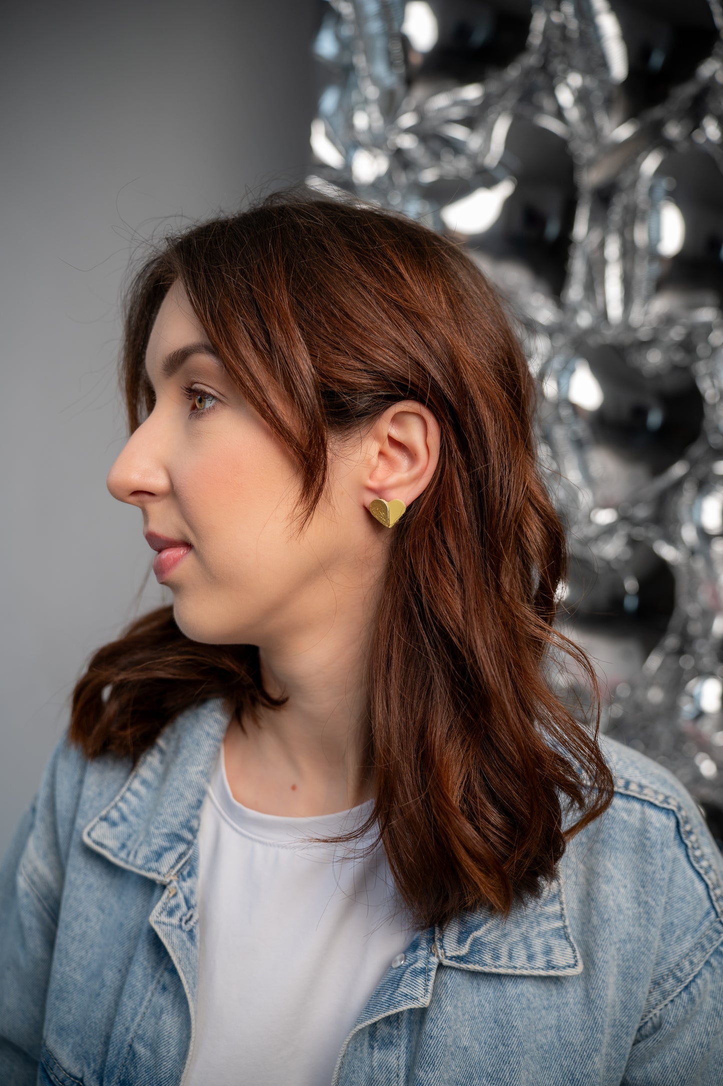 Heart earrings Yellow