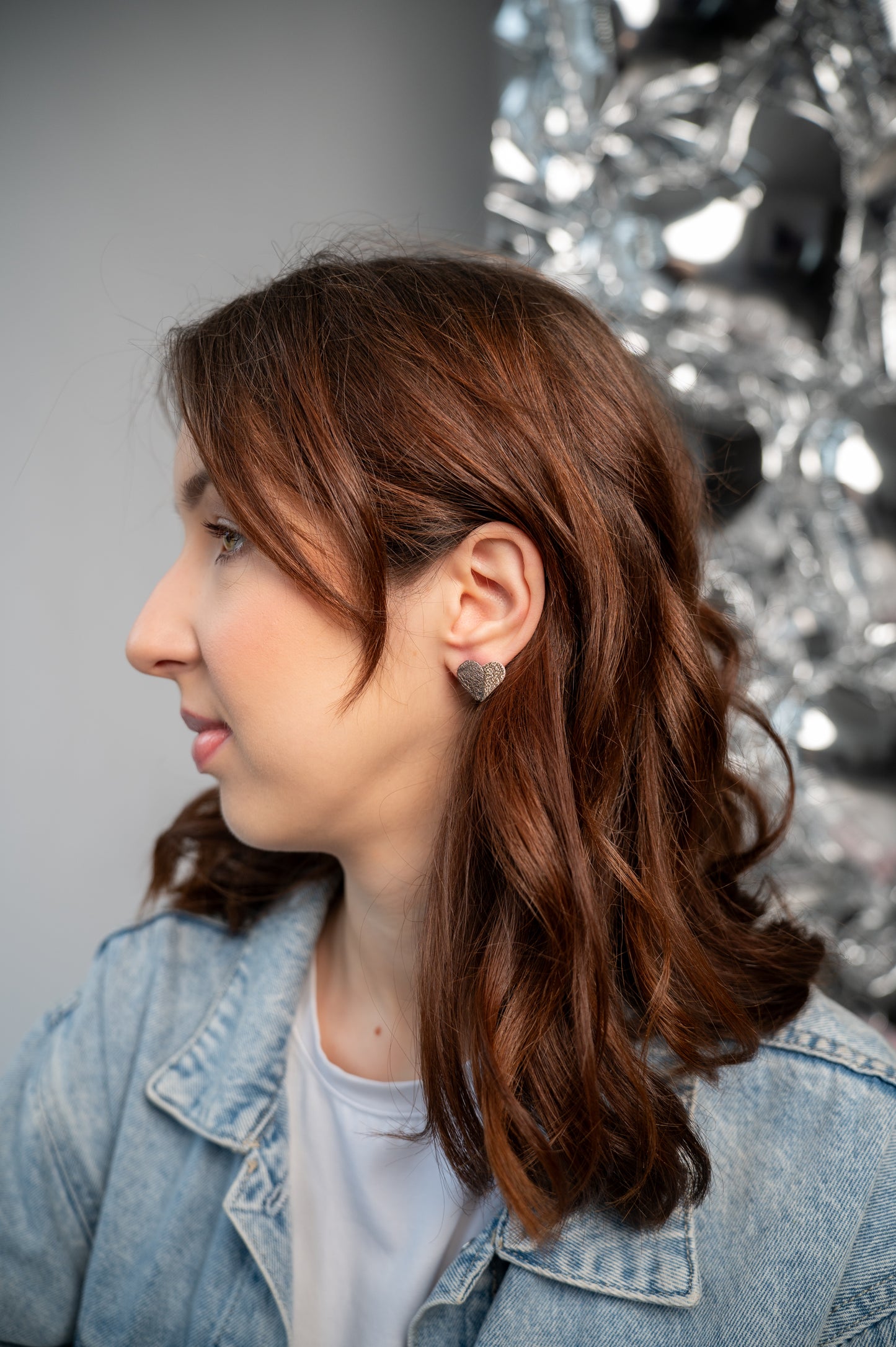 Heart earrings Rose gold