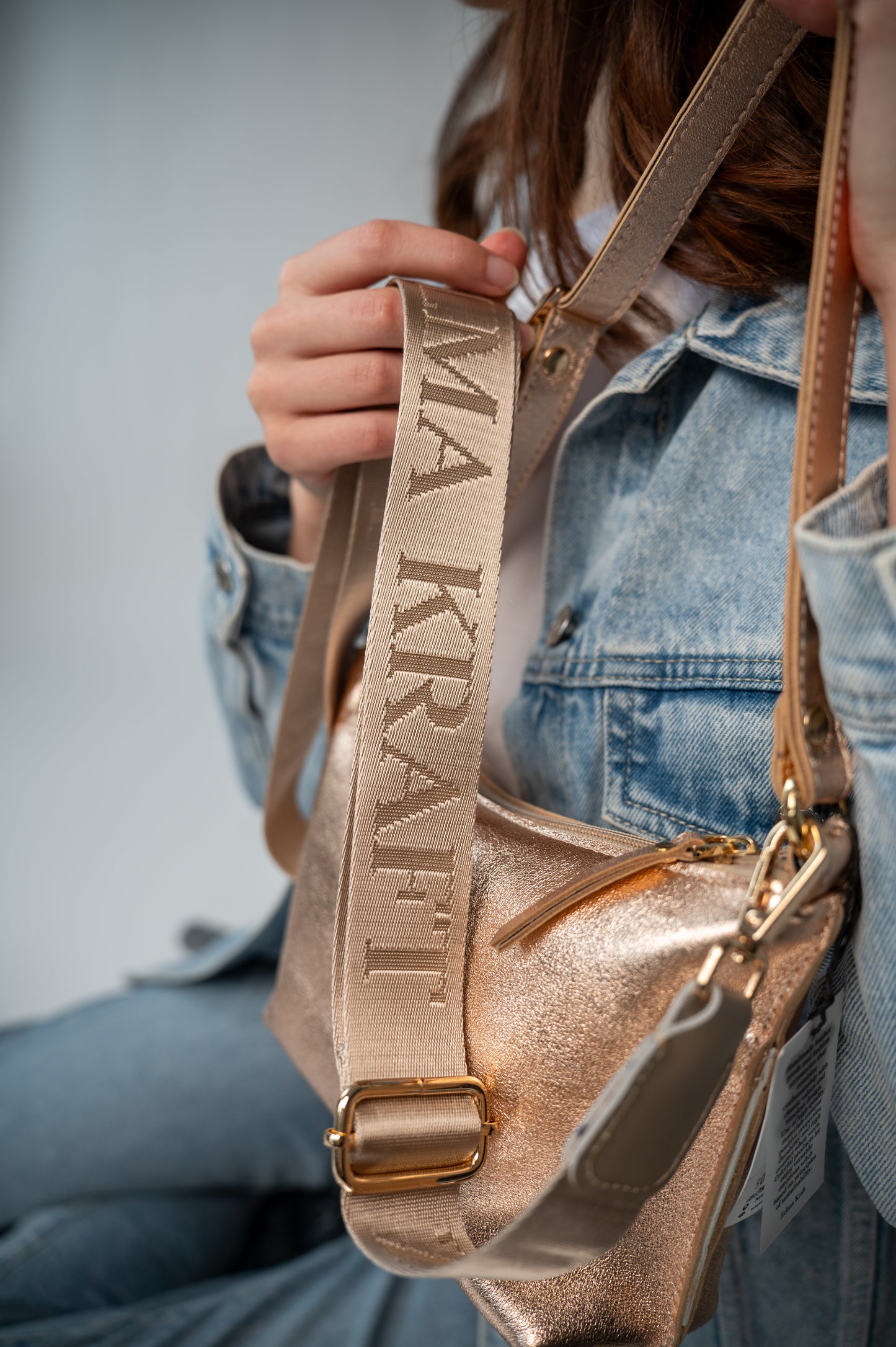 Hobo bag Rose gold Small
