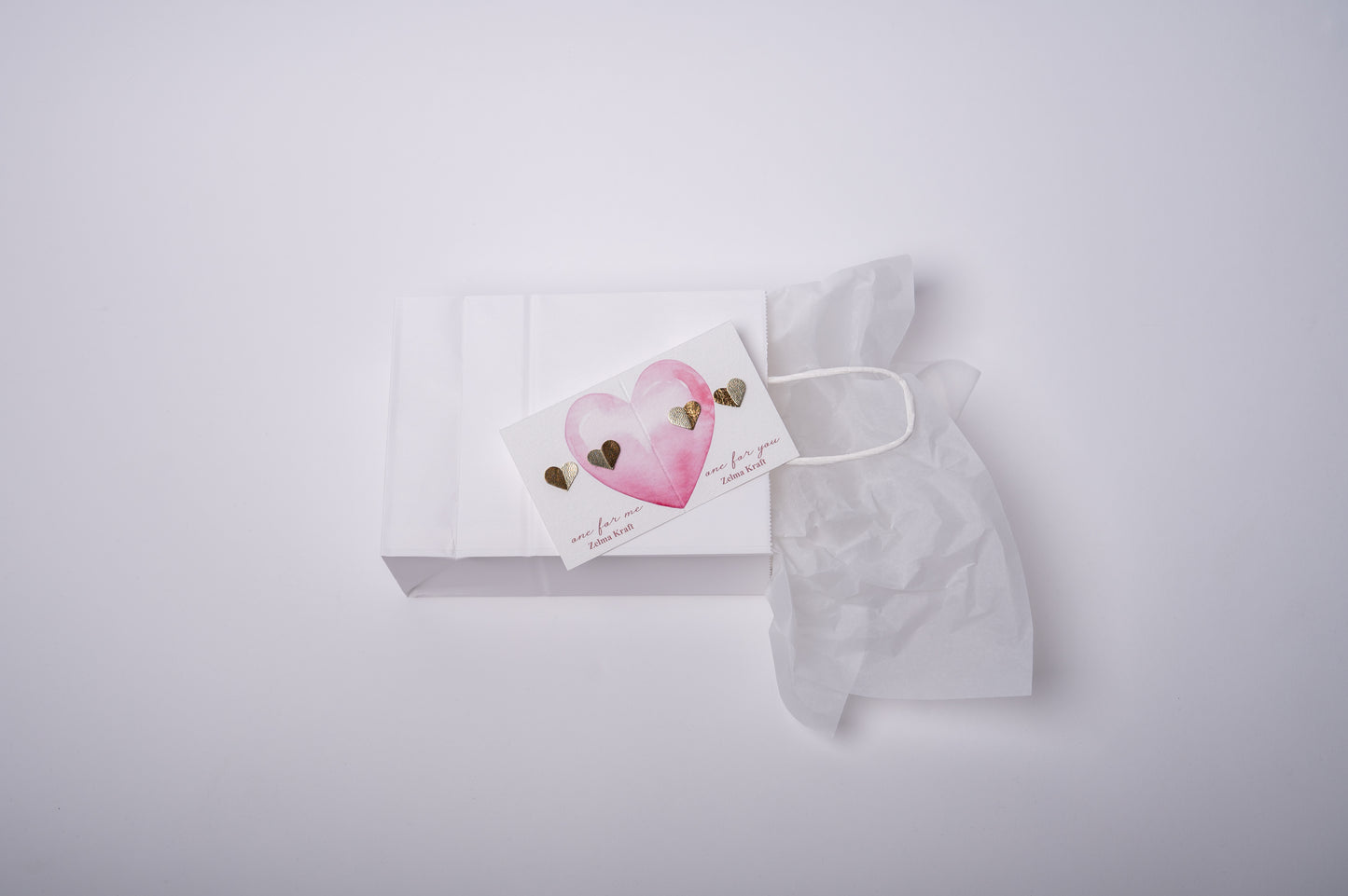 Серьги-сердечки Мох зеленый