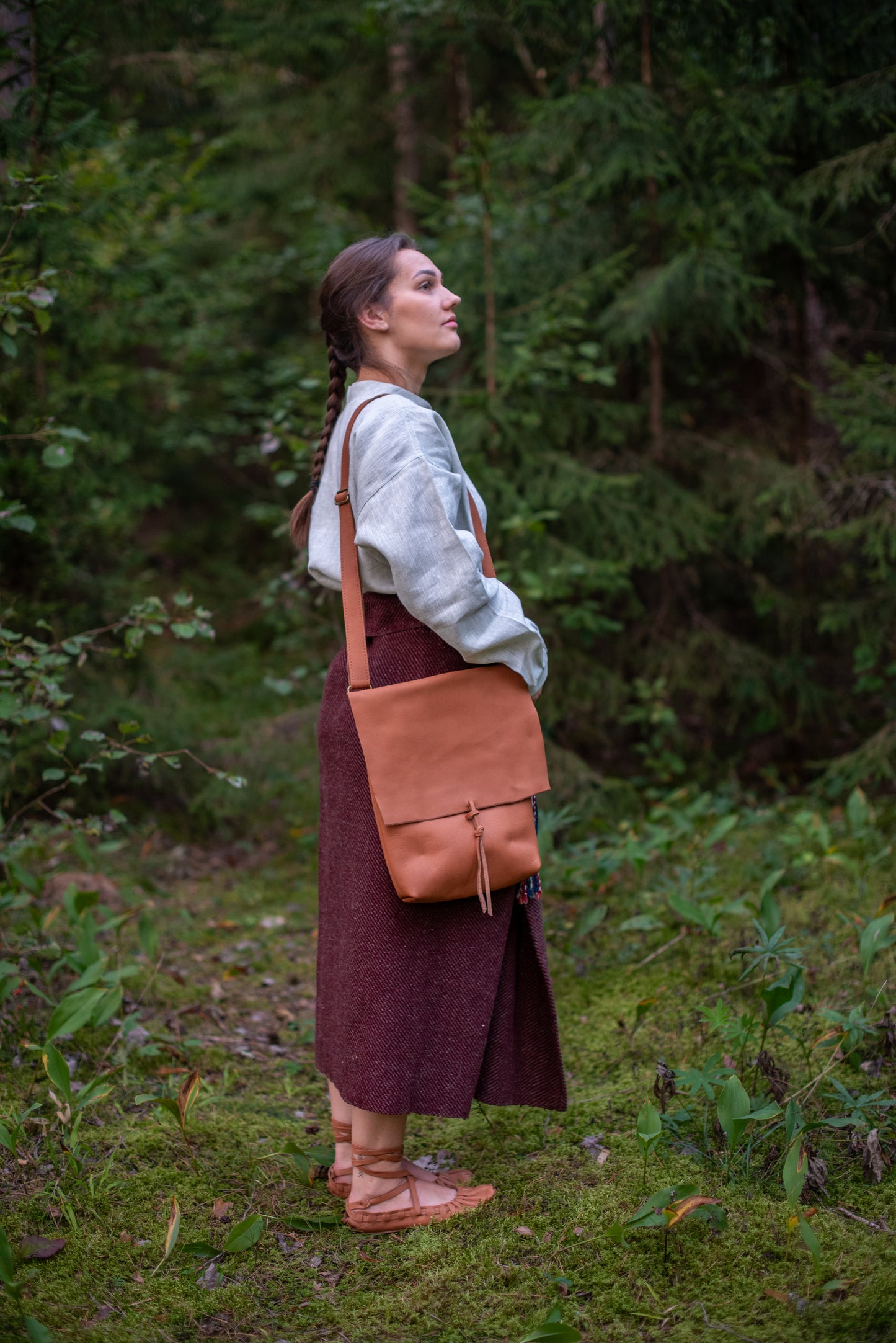 Large Messenger bag Light brown