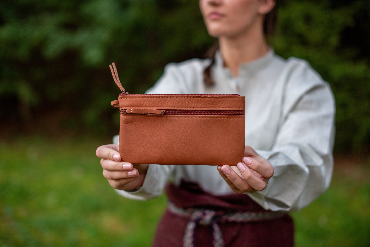 Two pocket wallet Light brown