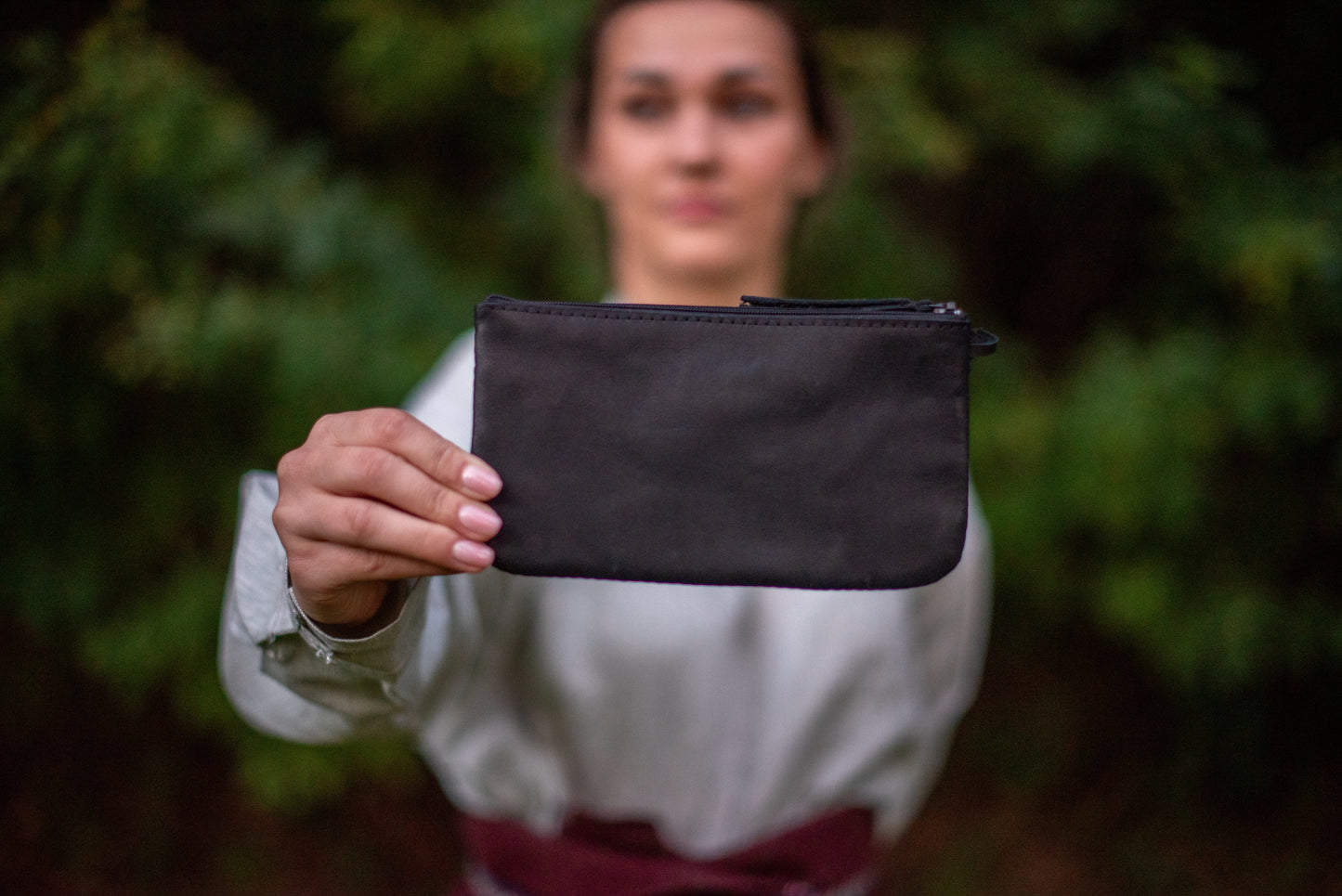 Vienas kabatas maks Melns