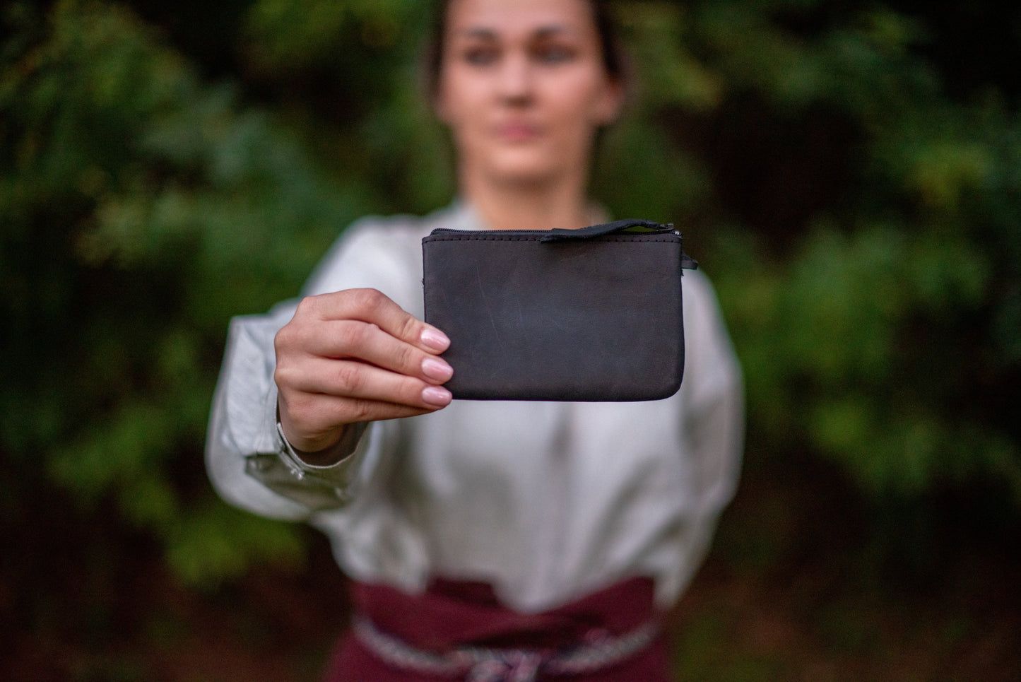 Vienas kabatas maks Melns