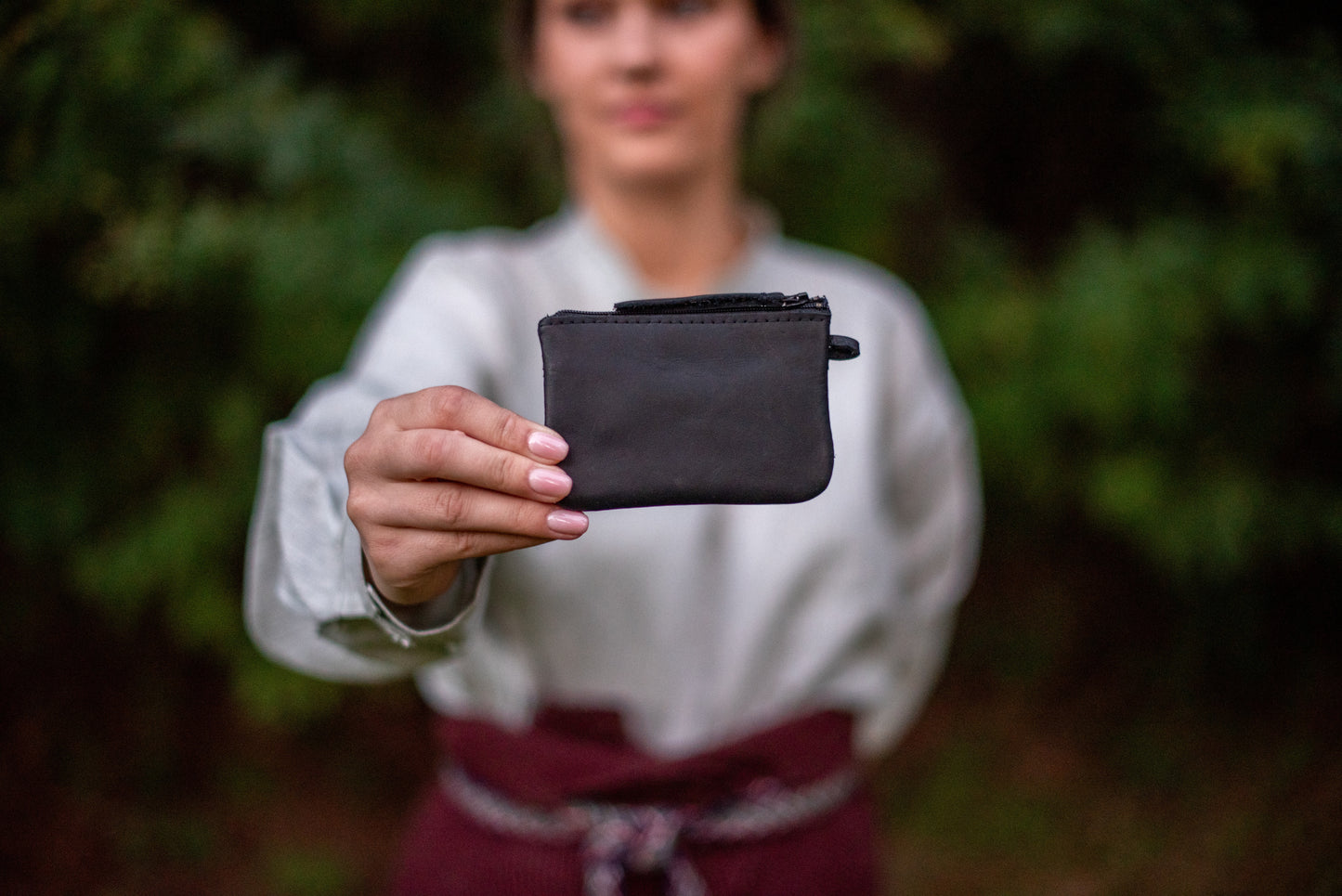 Vienas kabatas maks Melns