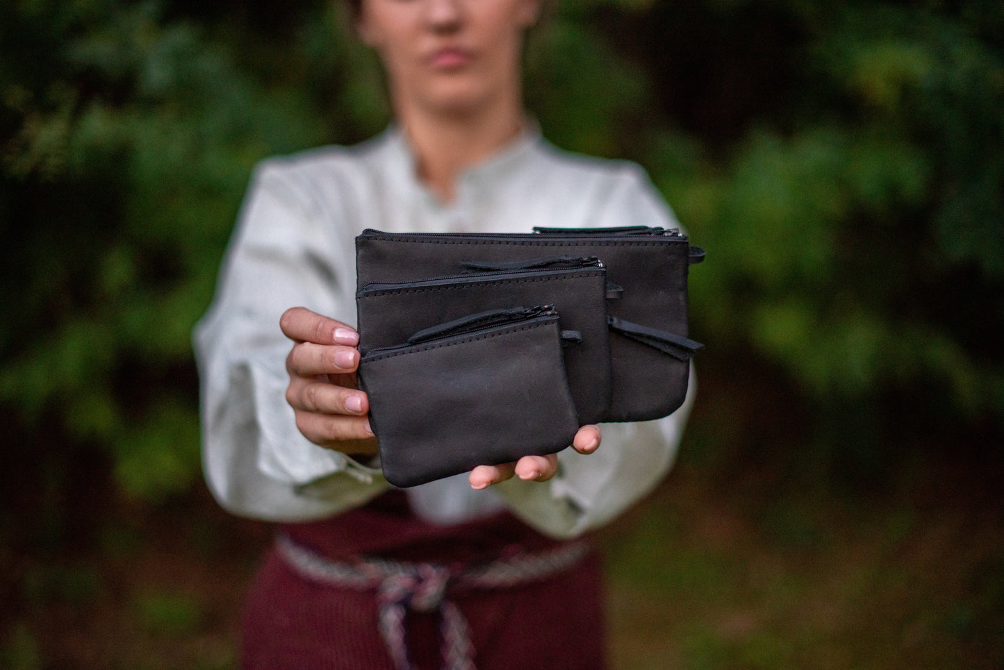 Vienas kabatas maks Melns