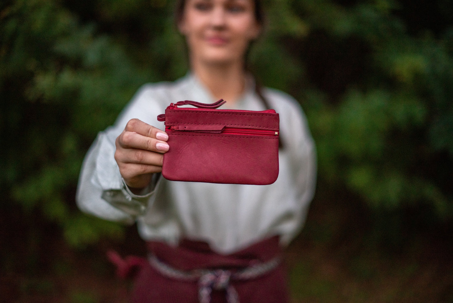 Divu kabatu maks Bordo