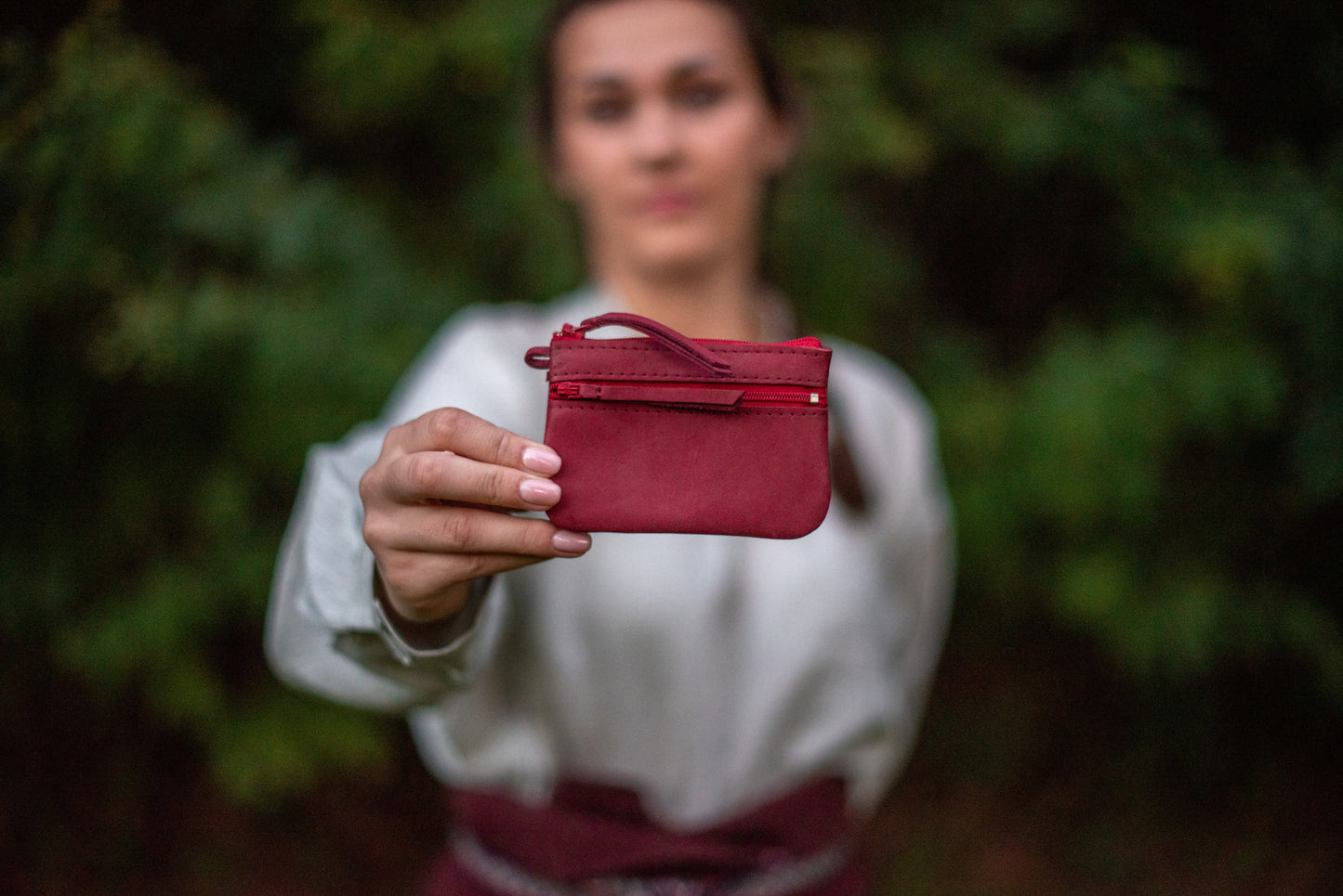 Divu kabatu maks Bordo