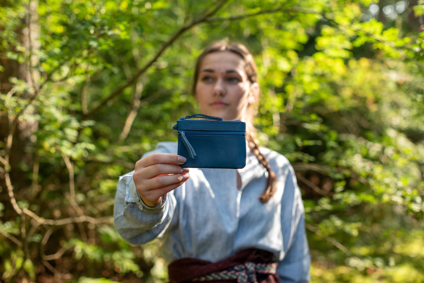 Divu kabatu maks Zils