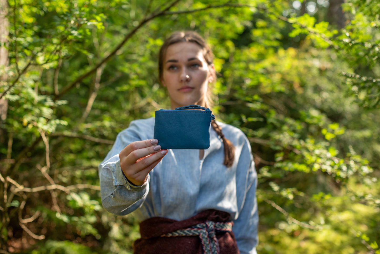 Vienas kabatas maks Zils