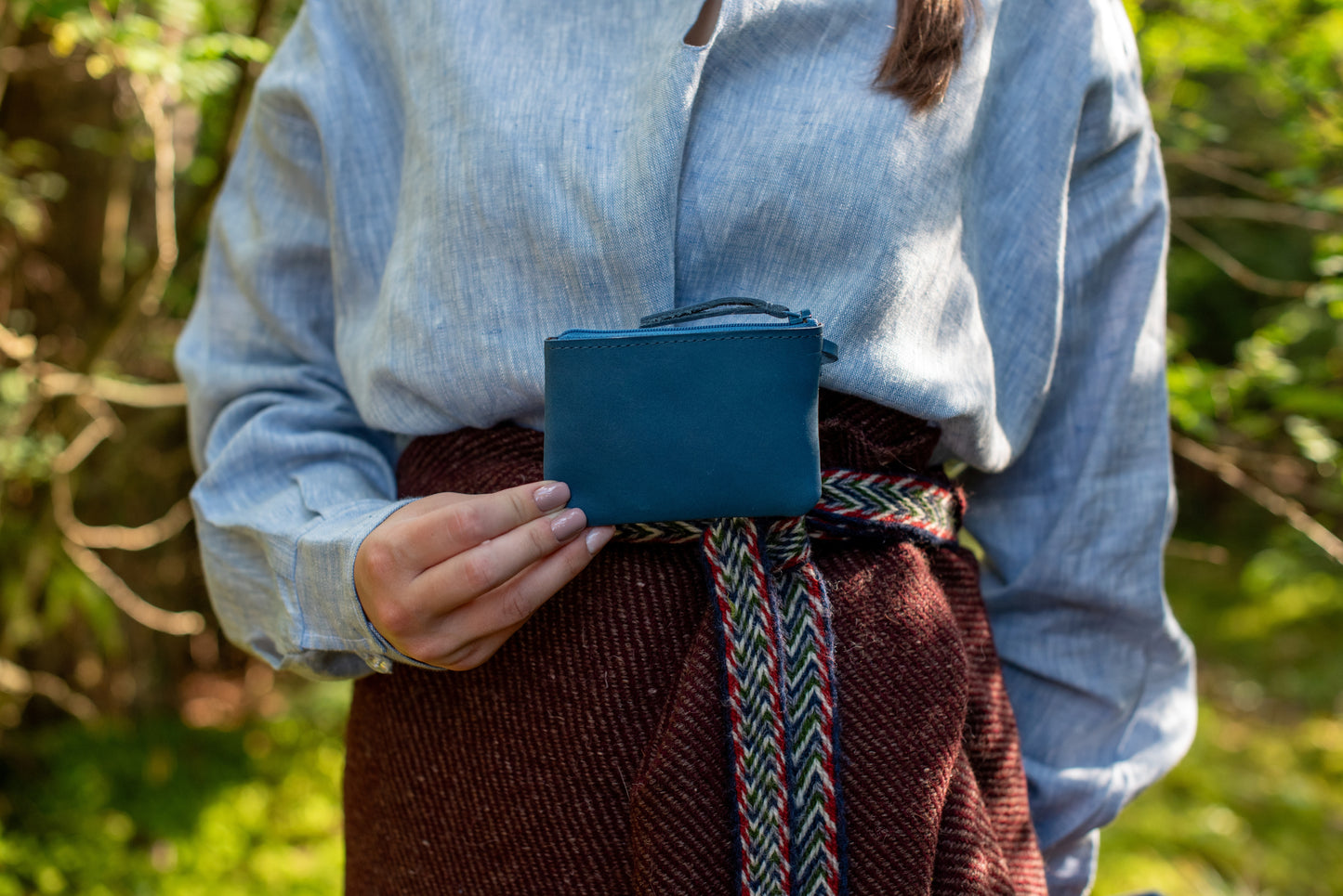 Vienas kabatas maks Zils