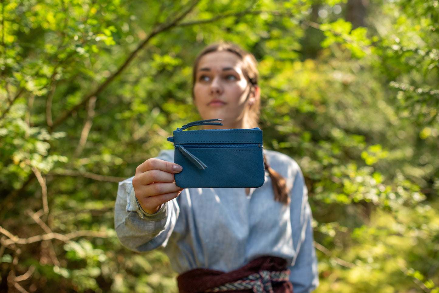 Divu kabatu maks Zils