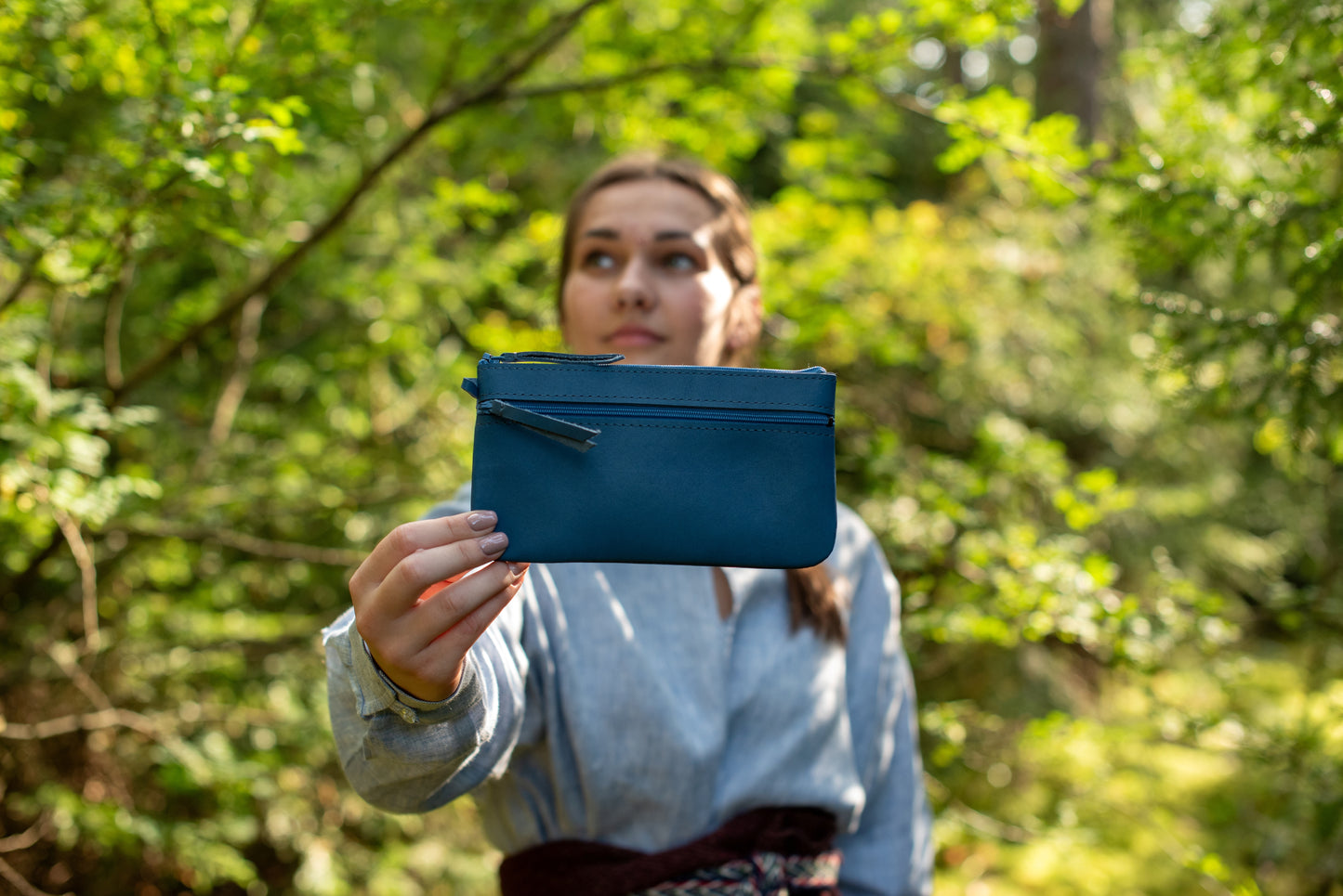 Divu kabatu maks Zils