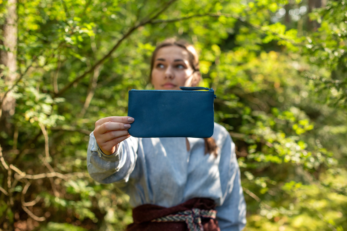 Vienas kabatas maks Zils