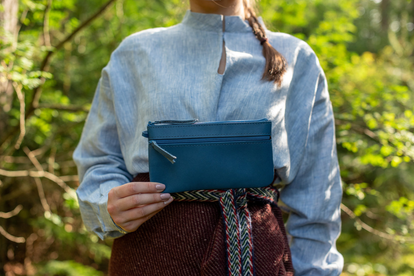 Divu kabatu maks Zils