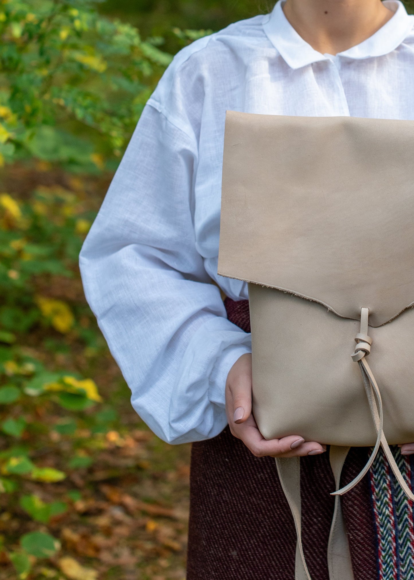 Large Messenger bag Beige