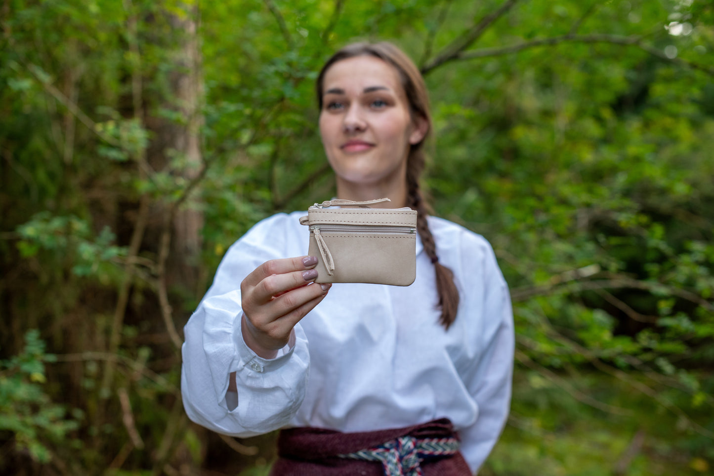 Two pocket wallet Beige