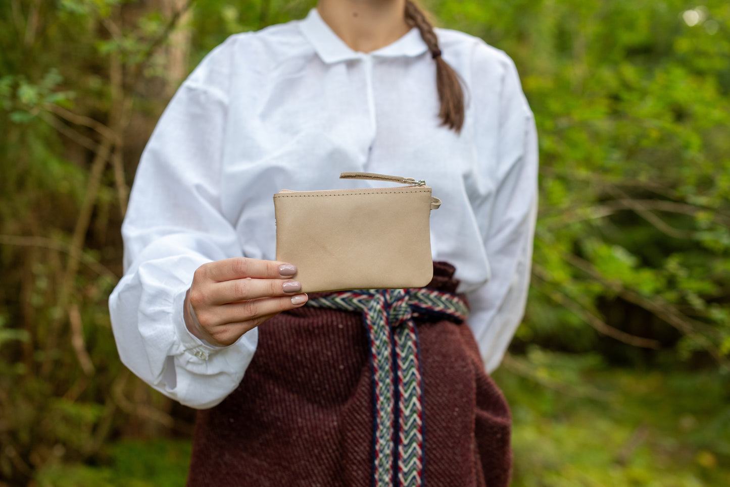 One pocket wallet Beige