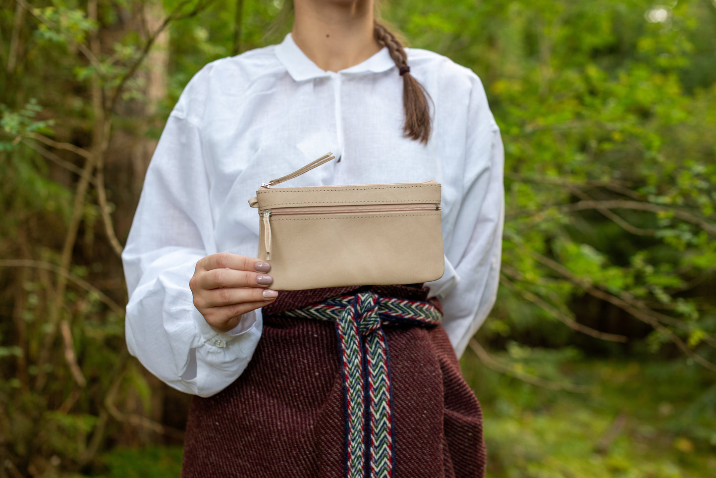 Two pocket wallet Beige