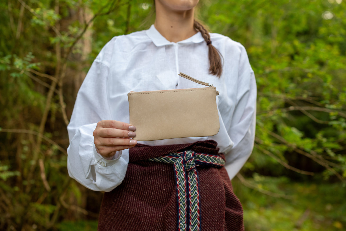 One pocket wallet Beige