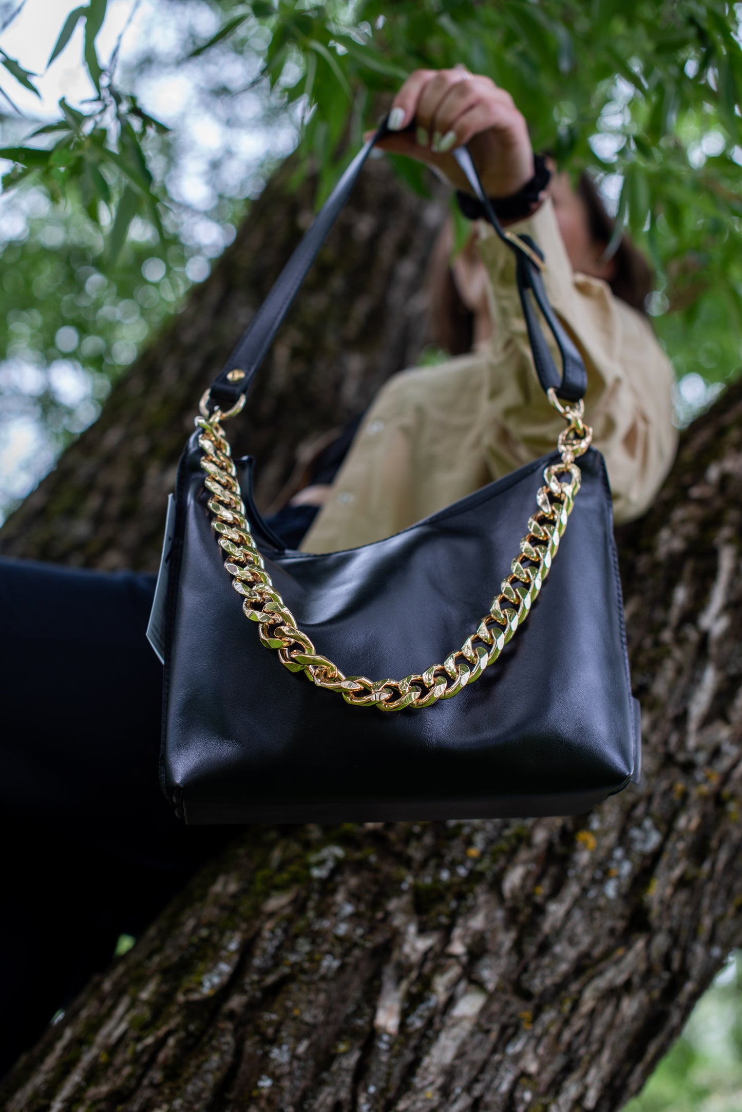 Just black Hobo сумка Cредняя