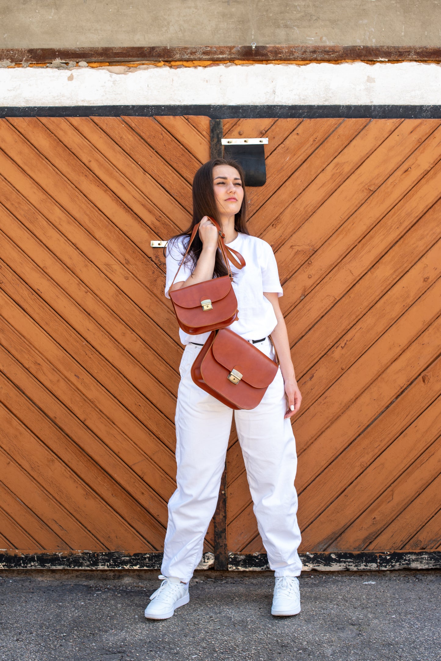 Saddle bag M Light brown