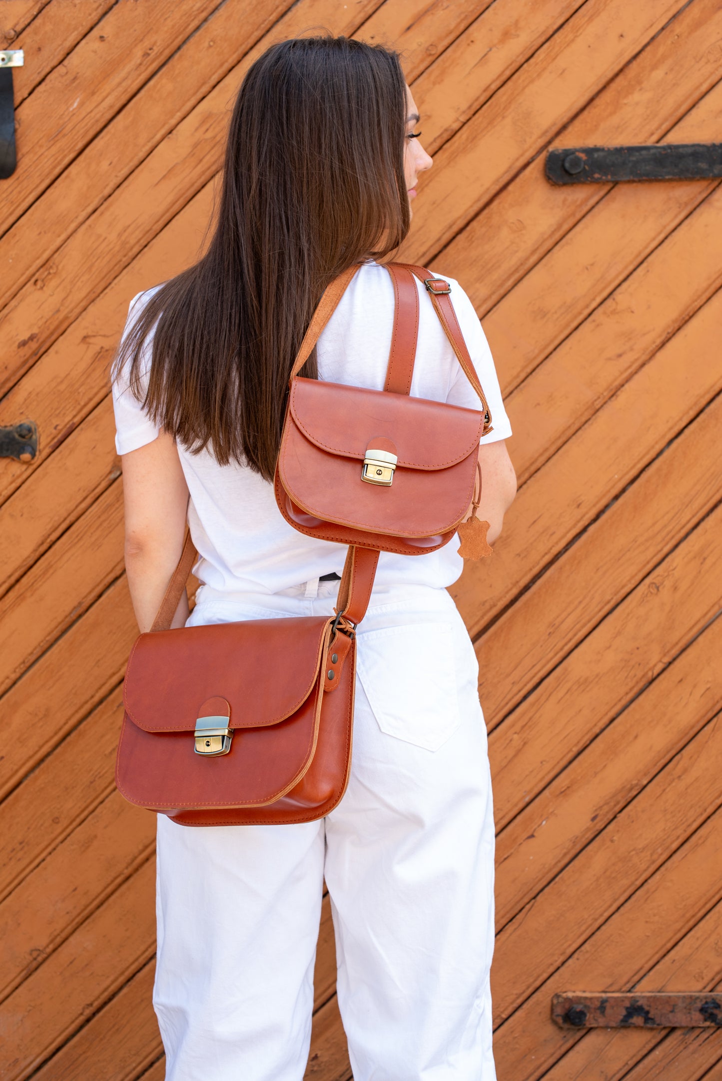 Saddle bag M Light brown