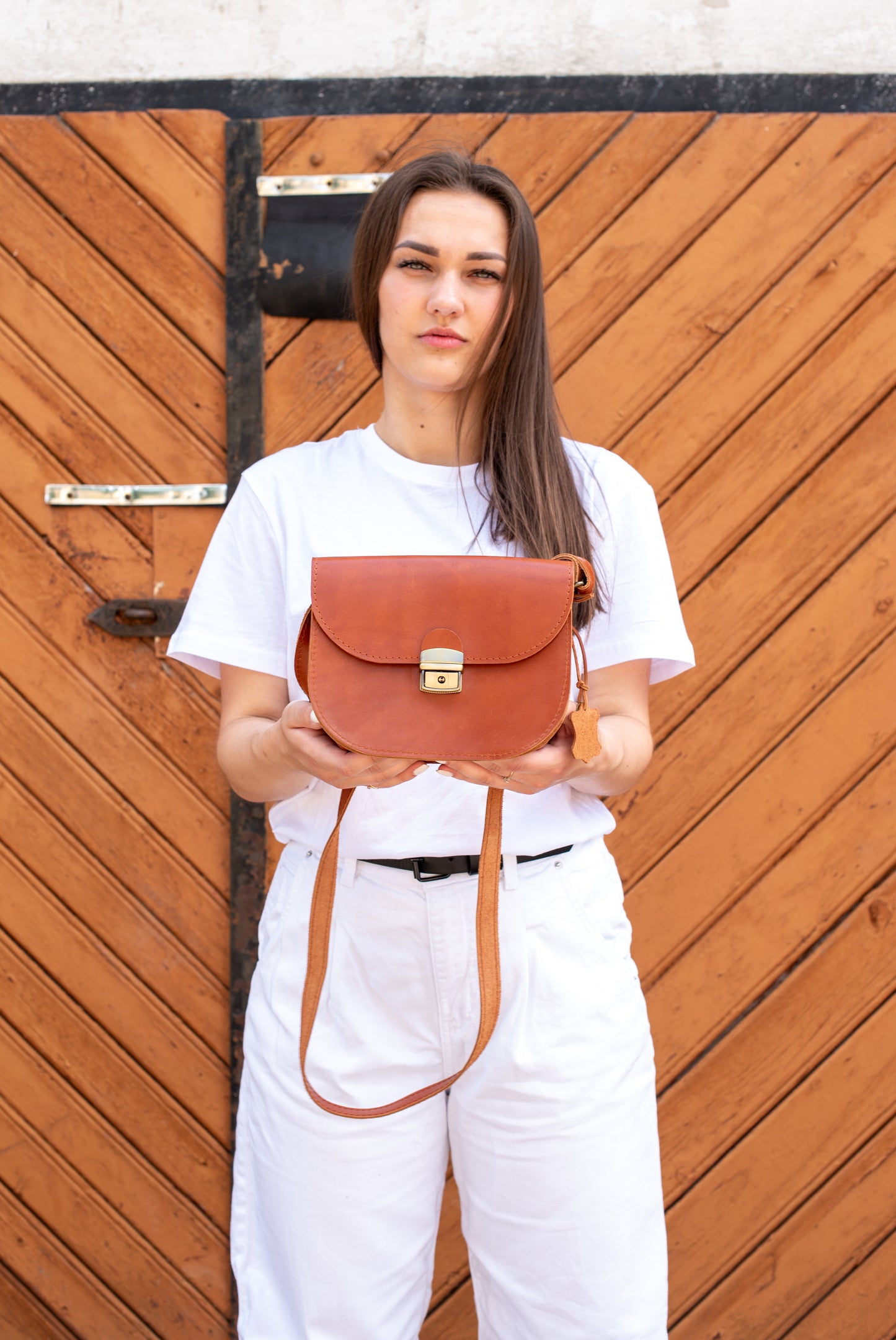 Saddle bag M Light brown