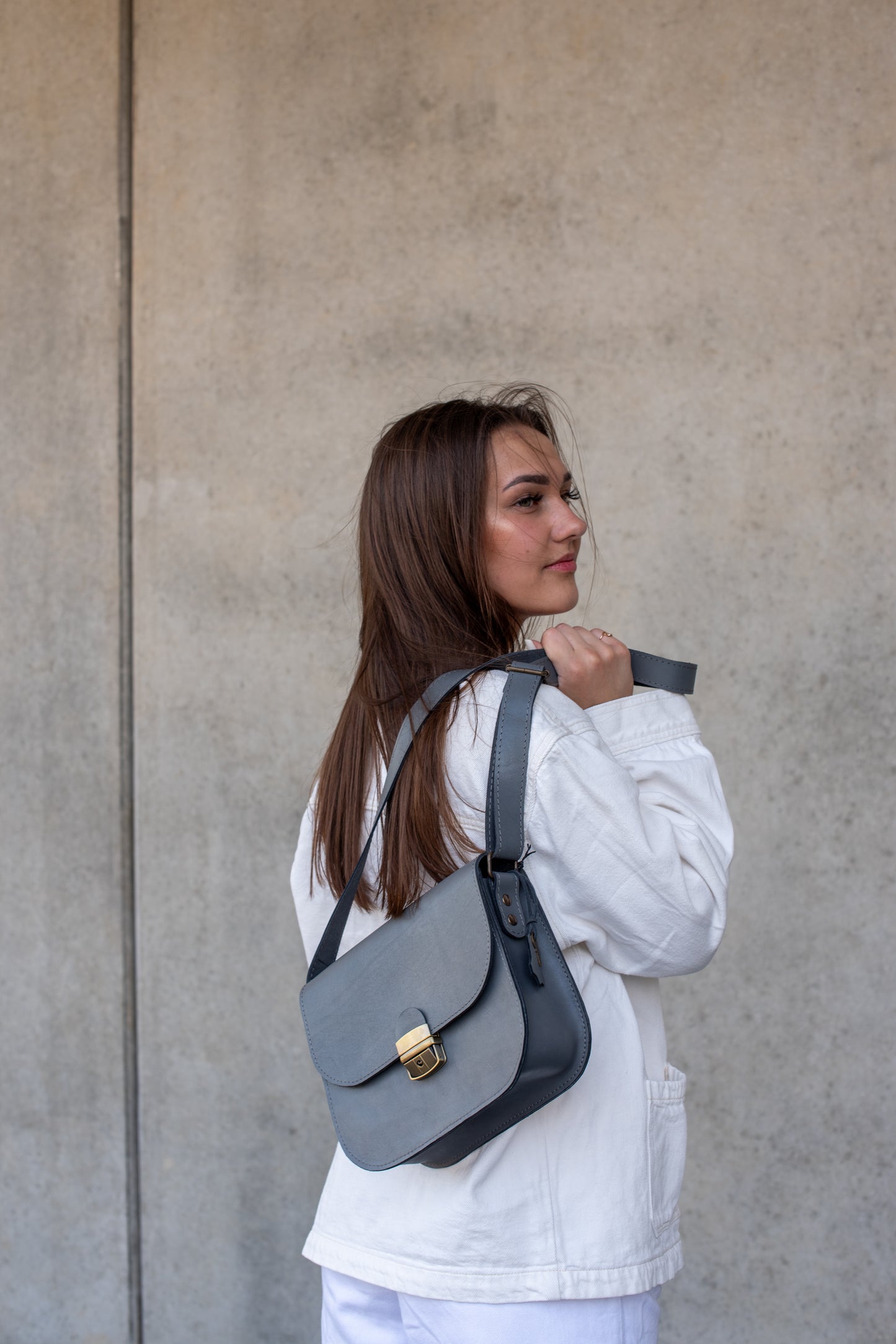 Saddle bag L Grey