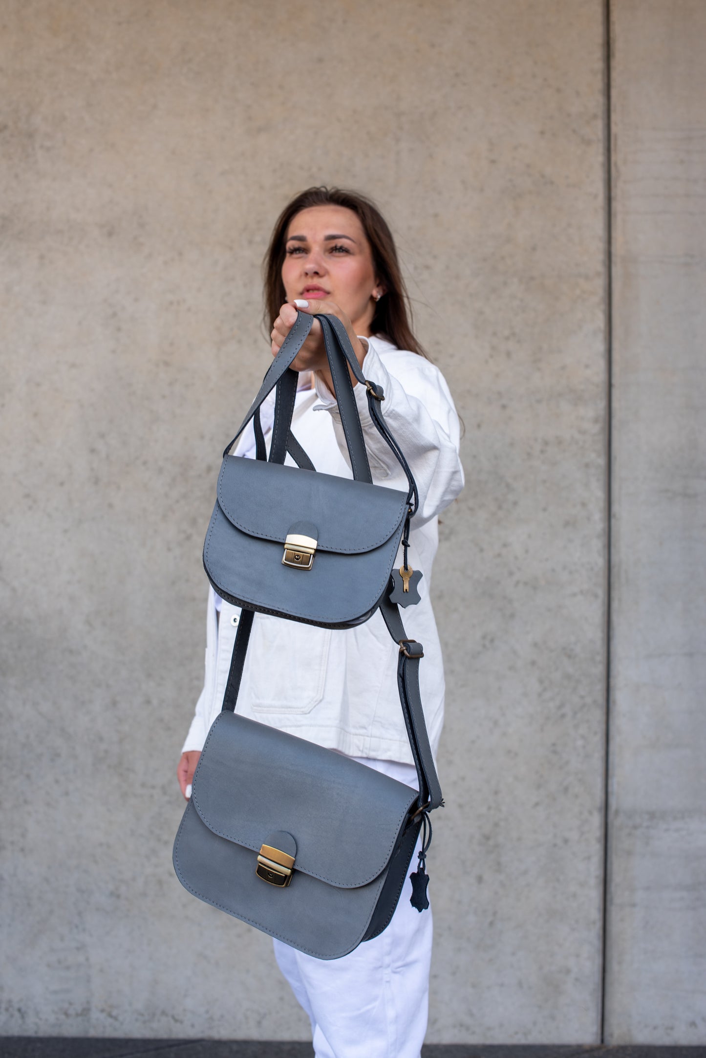 Saddle bag L Grey