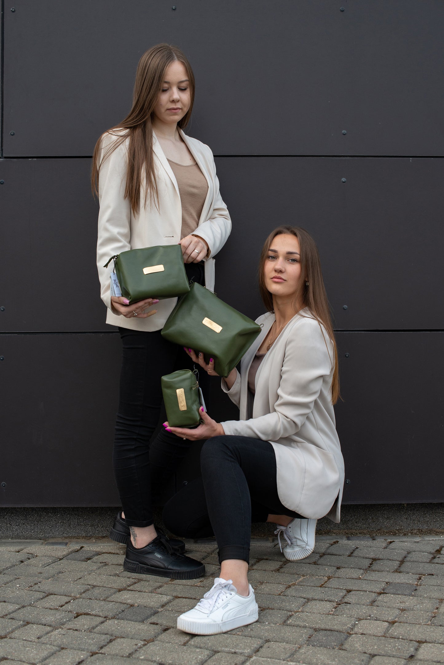 Kosmētikas maks Haki zaļš