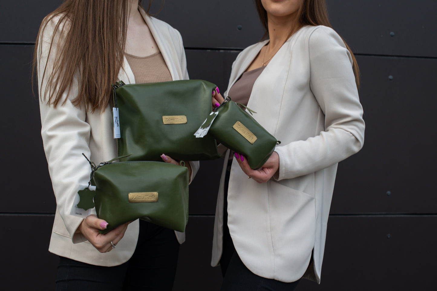 Kosmētikas maks Haki zaļš