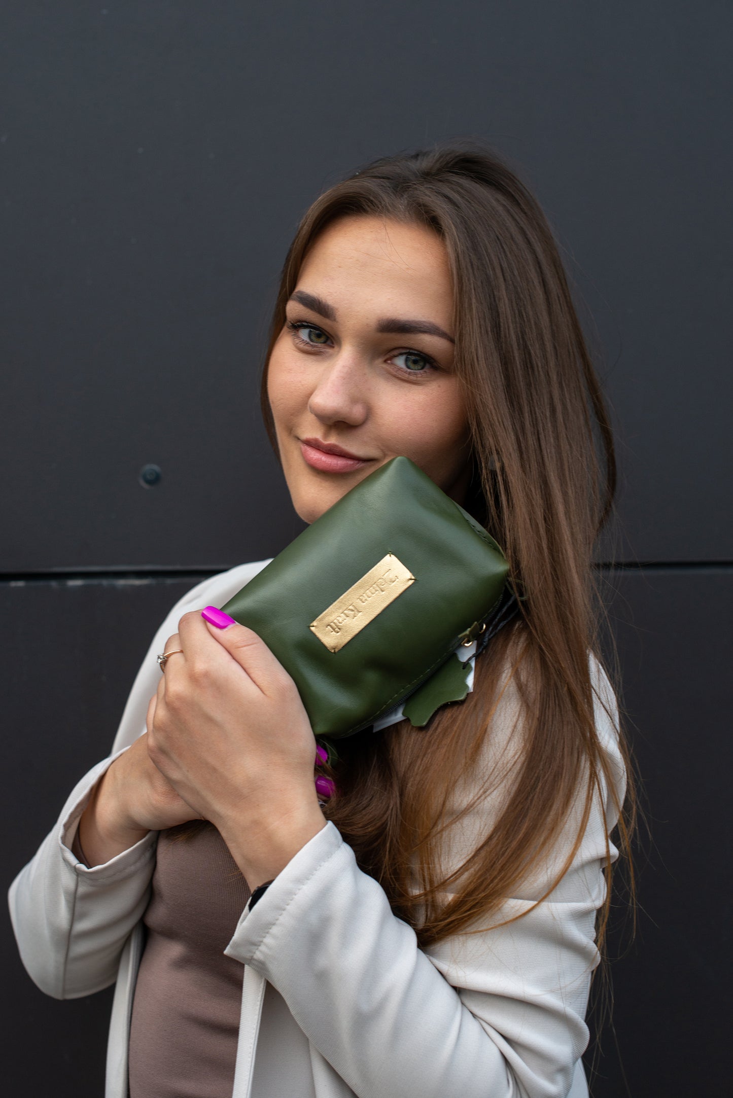 Kosmētikas maks Haki zaļš