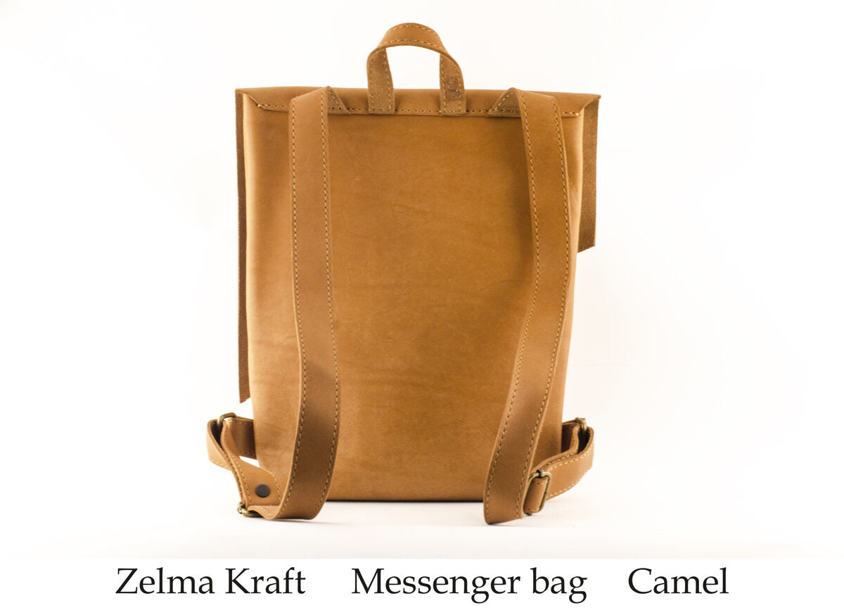 Messenger Backpack Light brown