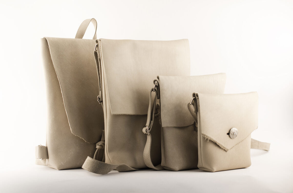 Messenger Backpack Beige