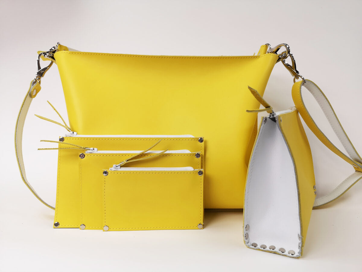 Colorful shoulder bag M Yellow