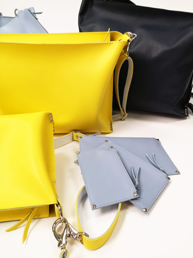 Colorful shoulder bag M Yellow