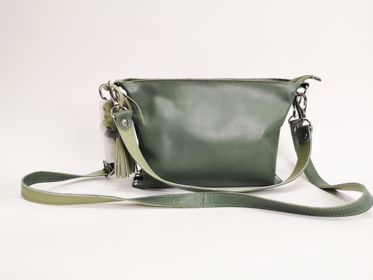 Colorful shoulder bag S Olive green