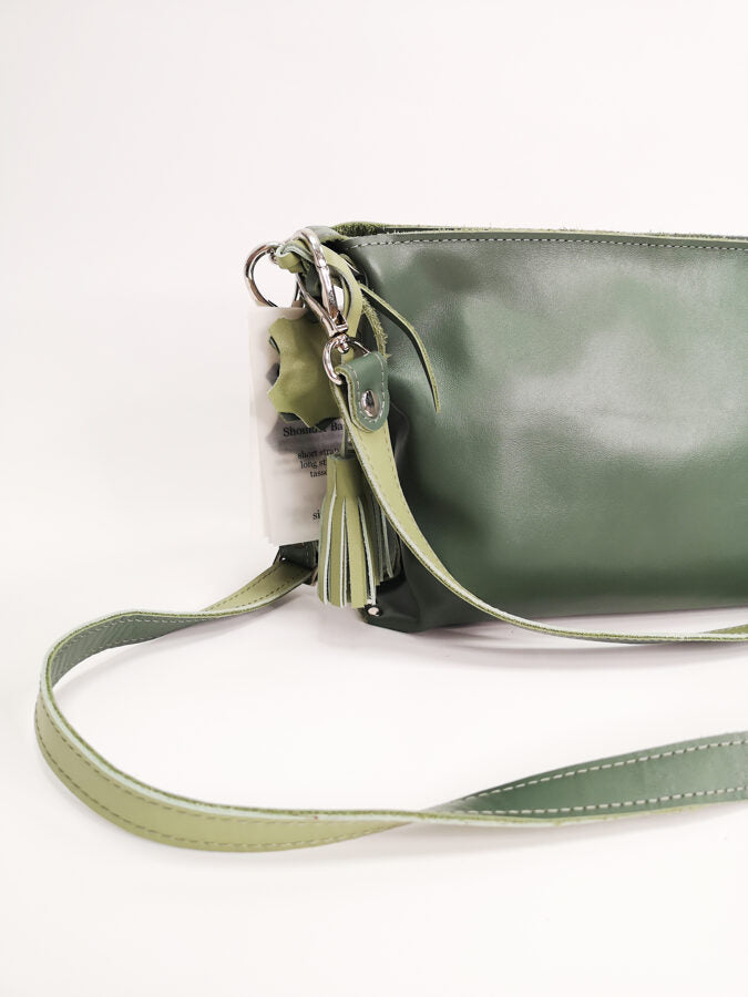 Colorful shoulder bag S Olive green