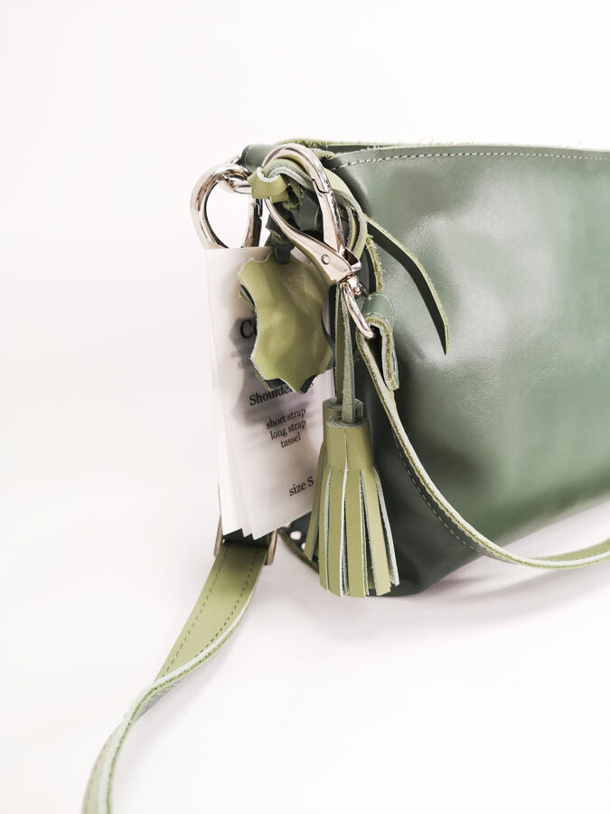 Colorful shoulder bag S Olive green