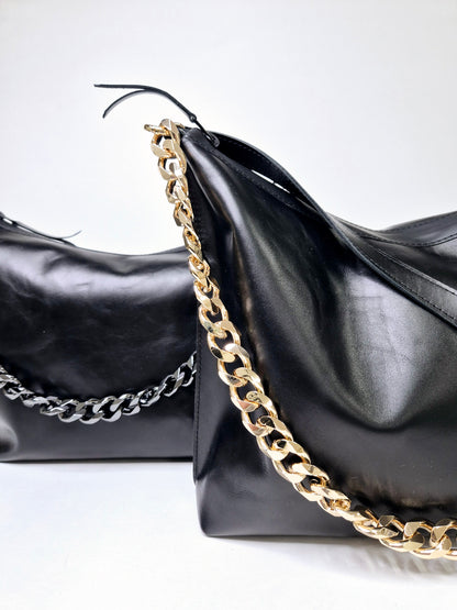 Just black Hobo bag Large