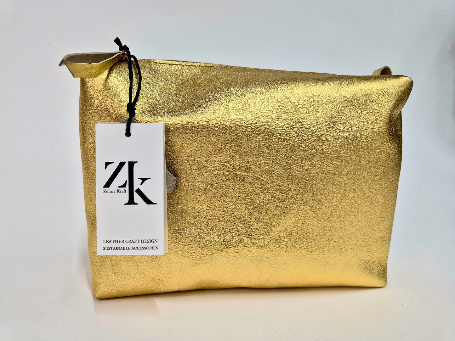 Cosmetic bag  Matte Gold