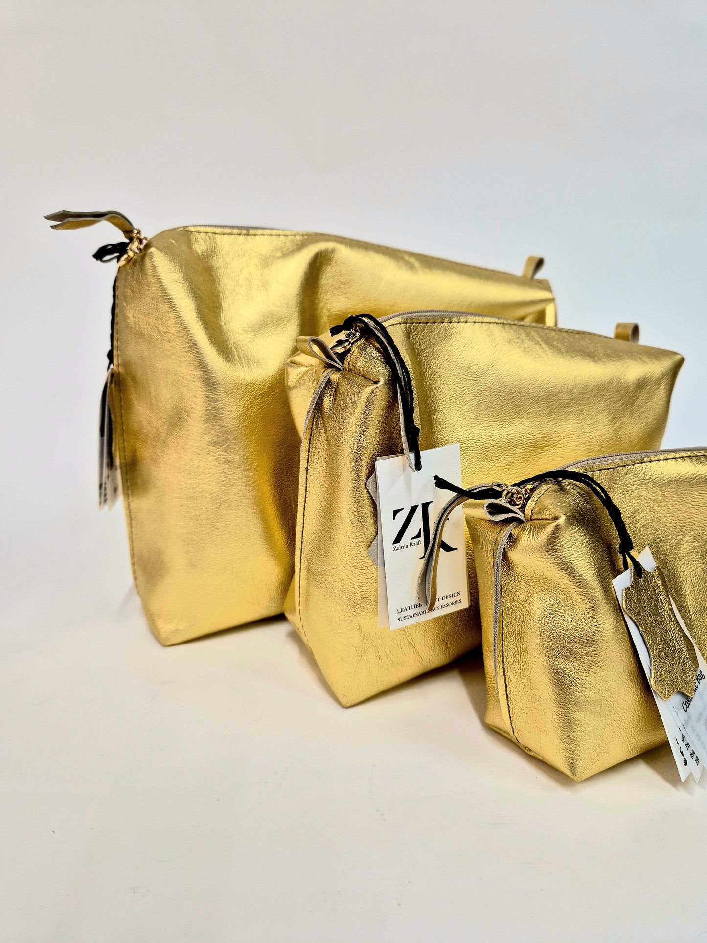 Cosmetic bag  Matte Gold