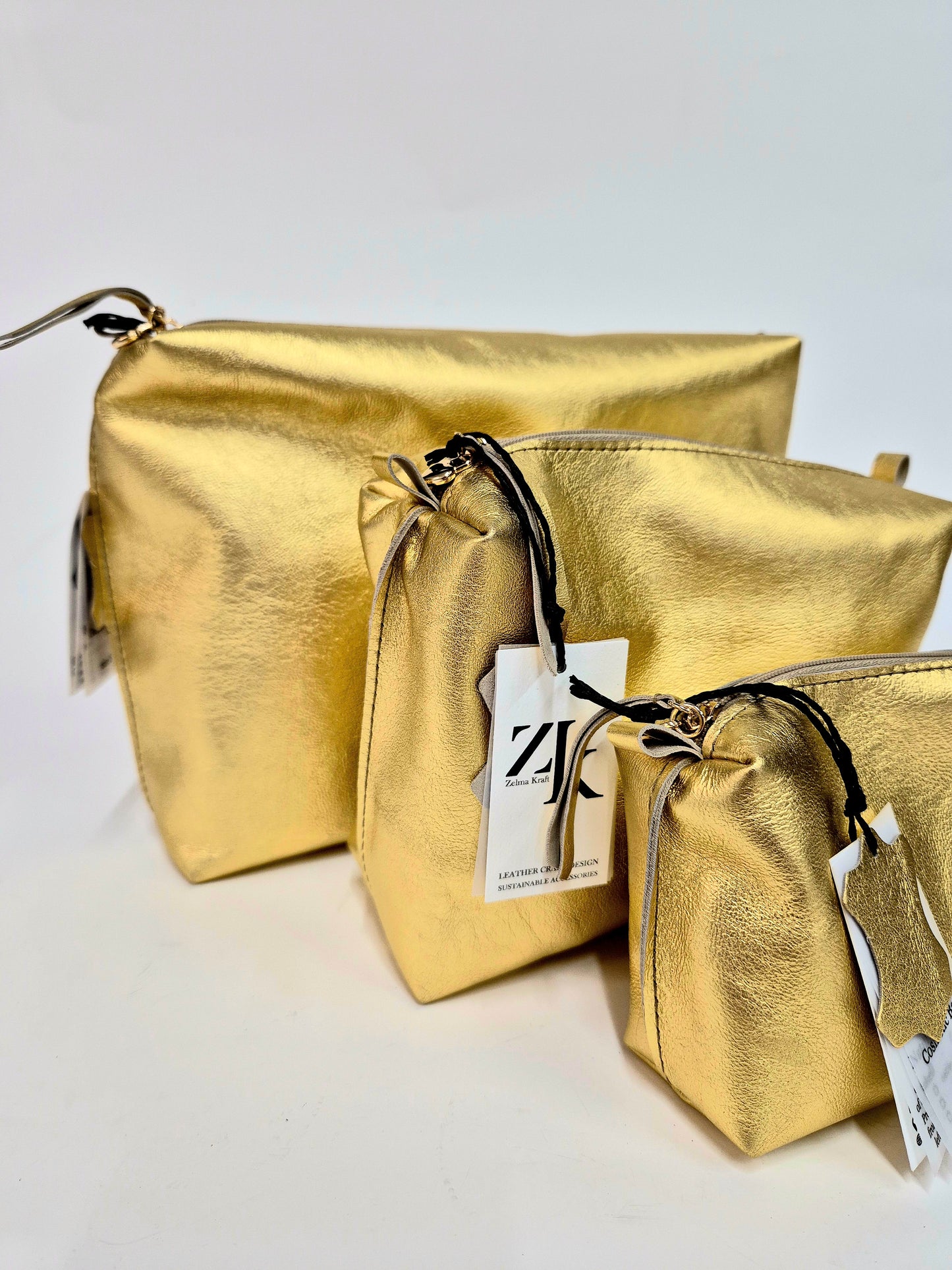 Cosmetic bag  Matte Gold