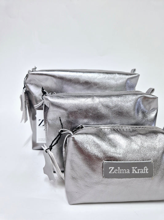 Cosmetic bag Dark silver