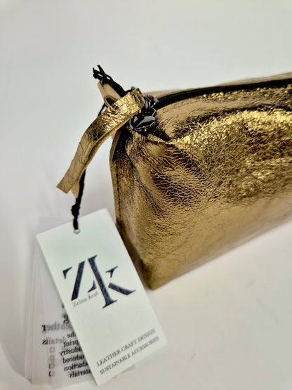 Cosmetic bag Dark gold