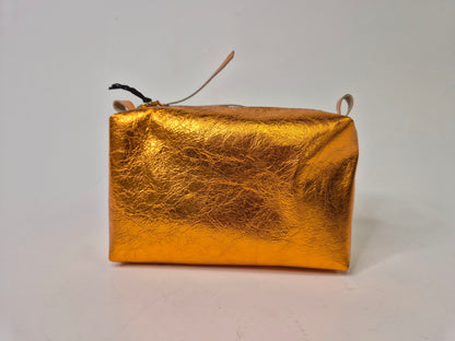 Cosmetic bag Metallic orange